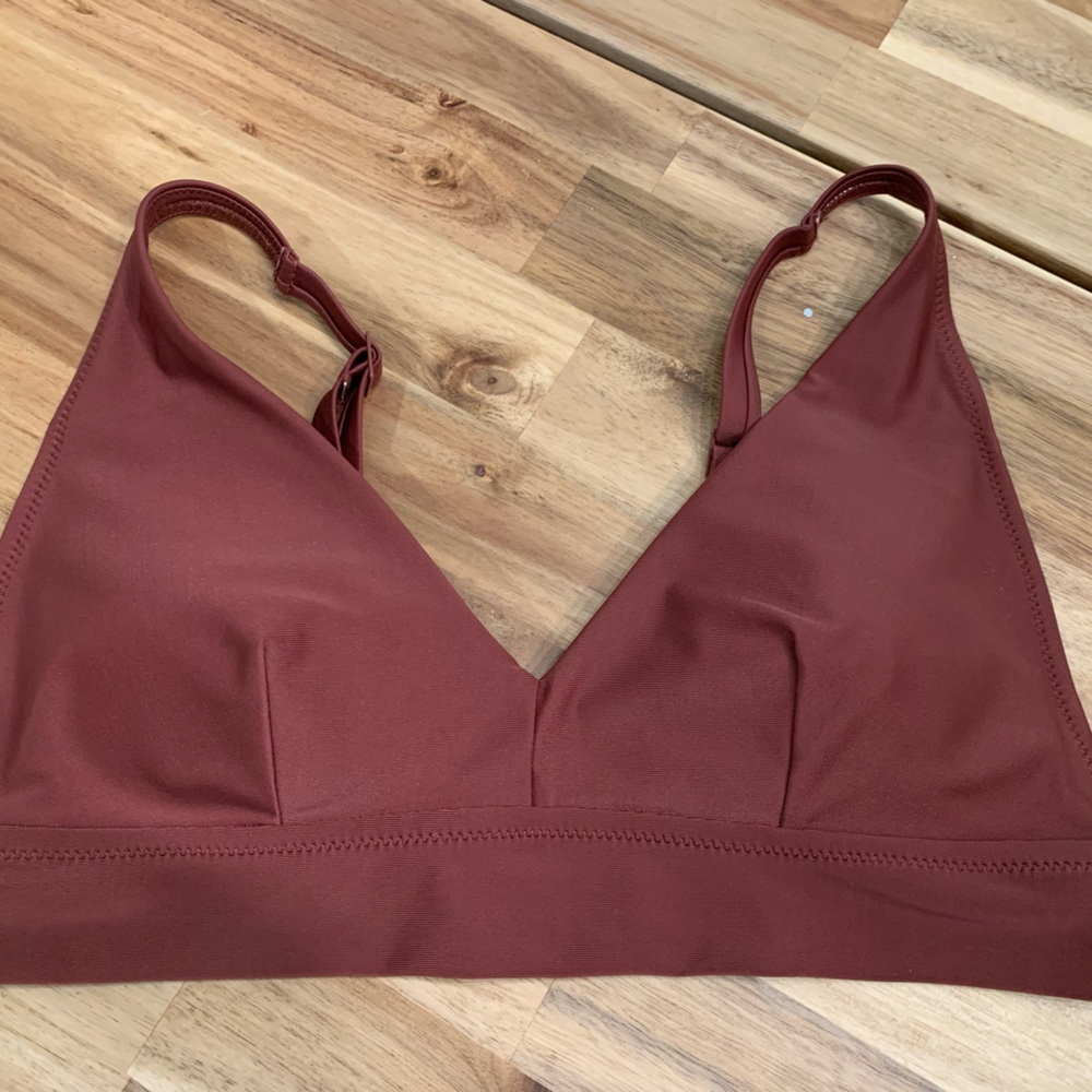 Aerie medium burgundy bathing suit top